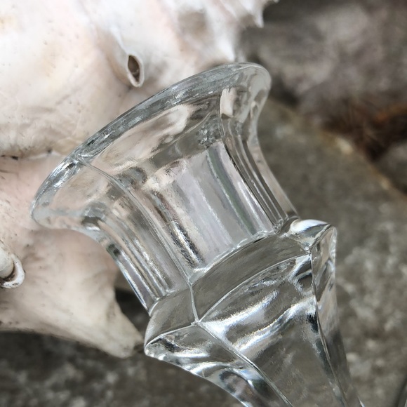 (2)Glass Candle Holders-Clear-4in tall - Picture 12 of 16